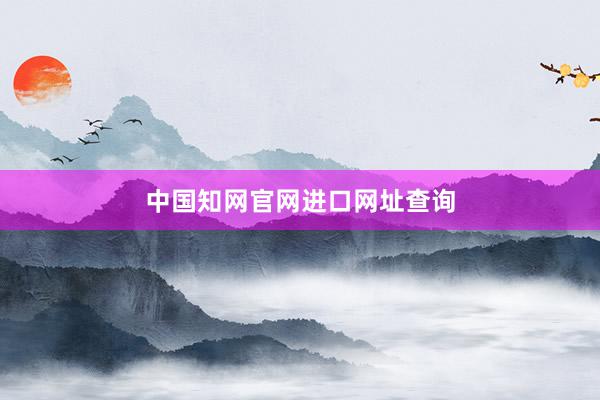 中国知网官网进口网址查询